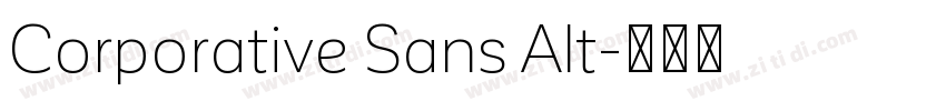 Corporative Sans Alt字体转换